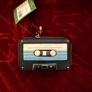 kate spade Black & Blue Cassette Tape Zip Wallet